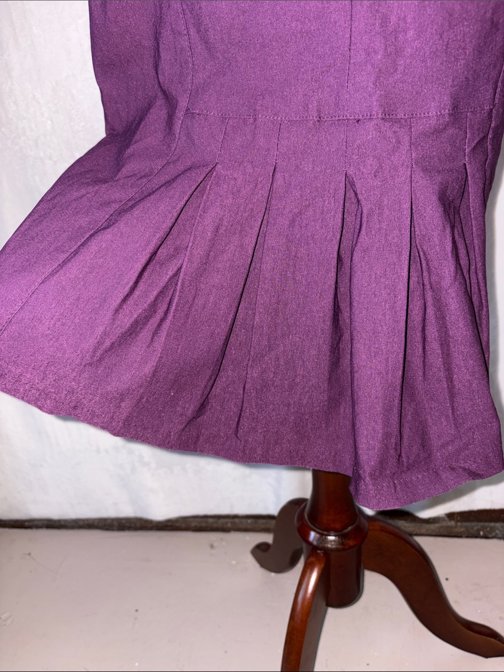 Pinup Couture Lorelei Eggplant/Royal Purple Fitted Midi Dress Size Large - Picture 5 of 12